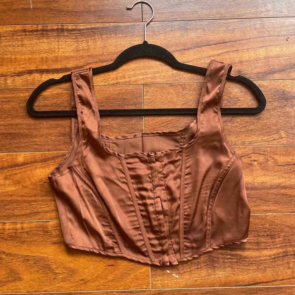 Brown bustier top ( no boning)